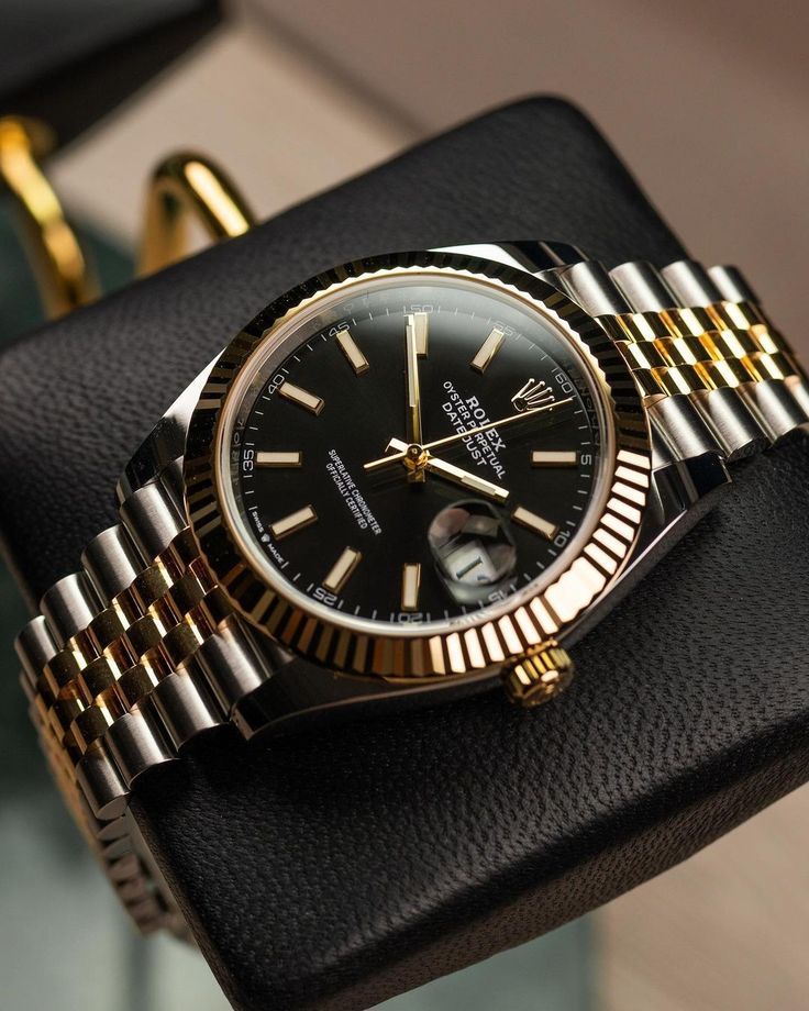 Rolex Datejust Black & Gold